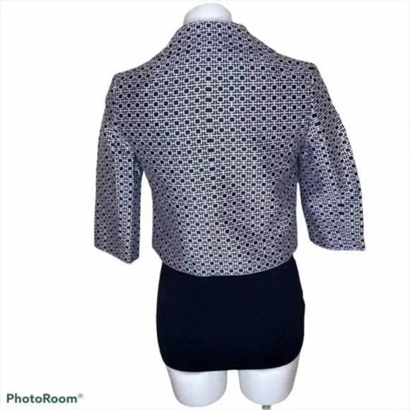 Banana republic geometric silk blend crop jacket 2 - Picture 2 of 7